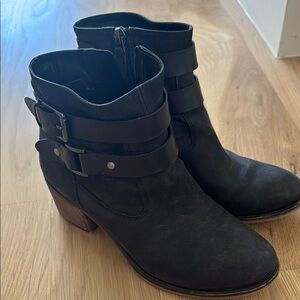 Black Leather Ankle Boots